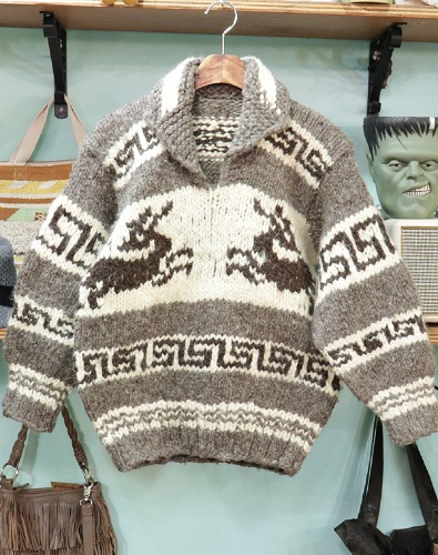 핸드메이드 양모100% 코위챤 스웨터(cowichan sweater)  ~ 어린이용!!!
