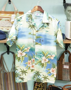 미국 하와이판 빈티지 하와이안 셔츠 ~우먼XL !!!!