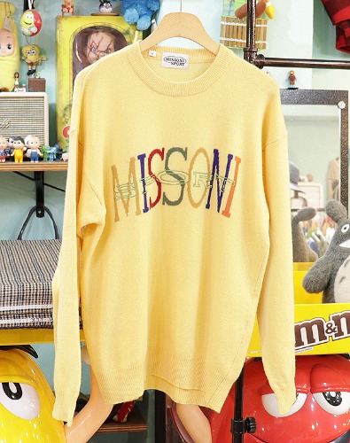 일본판 90s 빈티지 MISSONI SPORT 울 스웨터 ~M사이즈 !!!